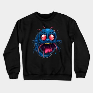 Blue Shrimp Smiling Crewneck Sweatshirt